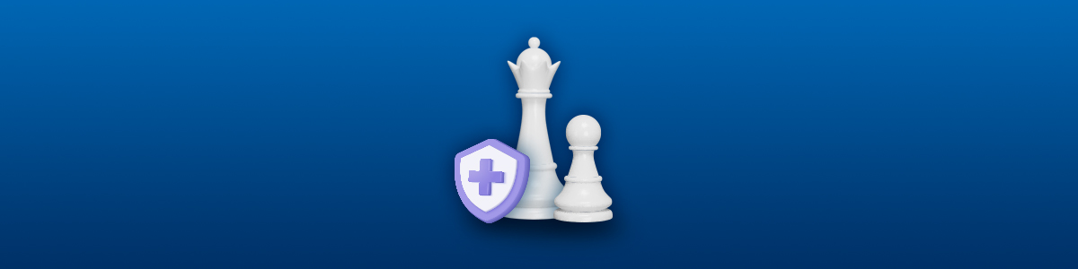 chess pieces with health shield